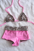 Leopard/Pink Anuhea top + Makenna Shorts Set