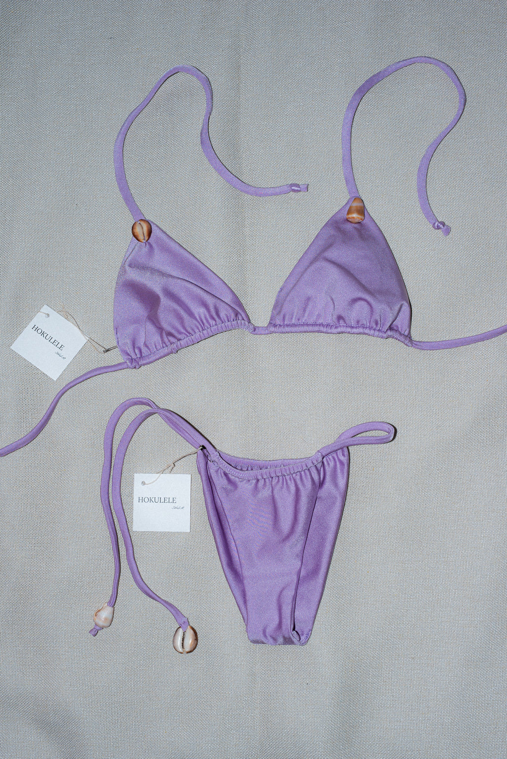 Lilac Bikini Seashell  Set- S