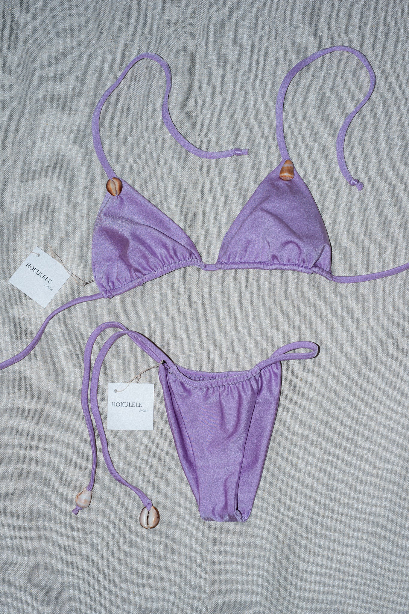 Lilac Bikini Seashell  Set- S