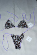 Lilac and Leopard Bikini Set