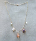 Gold Seashell charm necklace