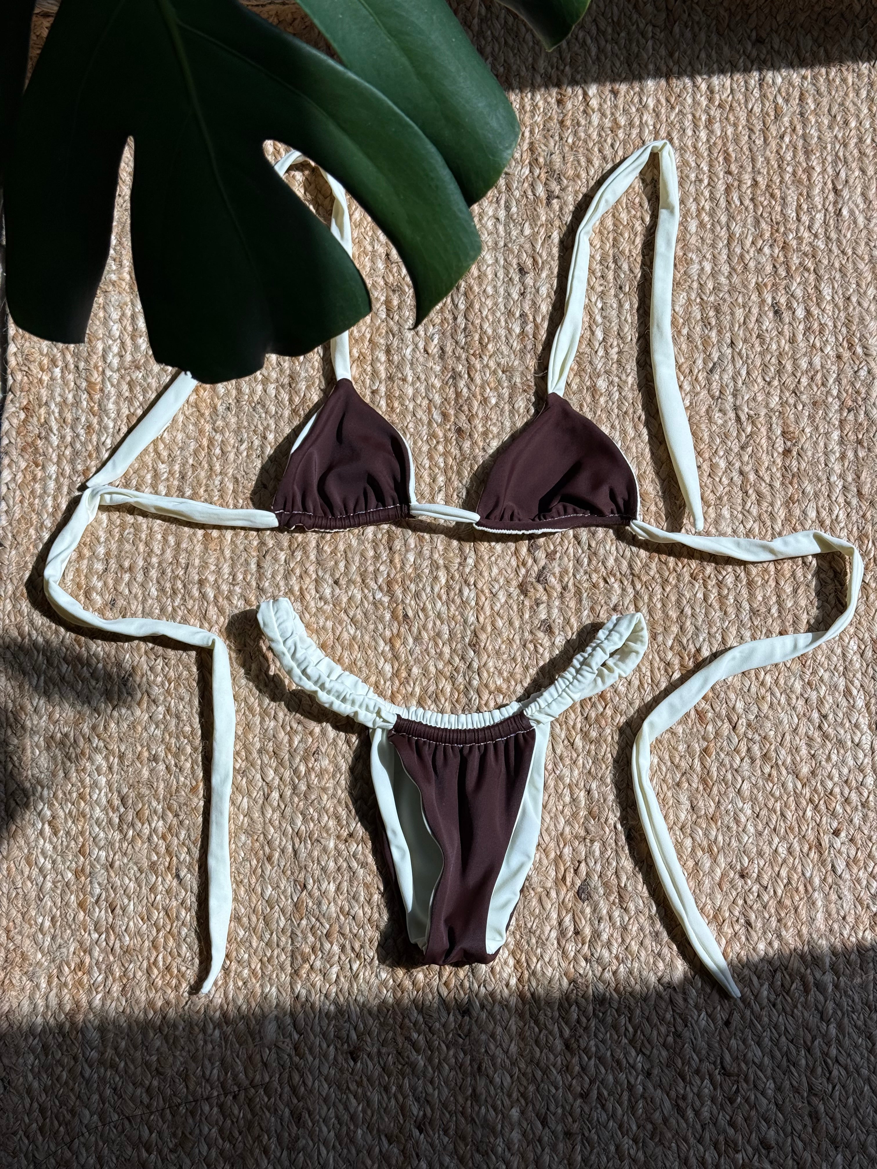 Cappuccino and Pearl white  set