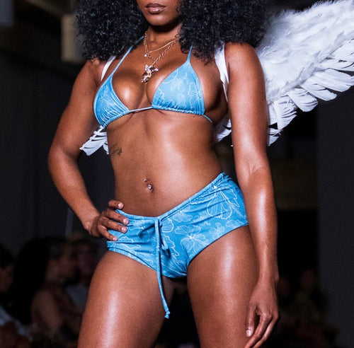 Blue Hibiscus Surf  Shorts